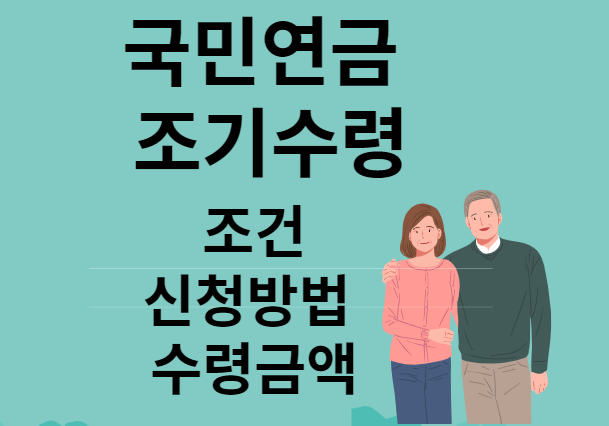  국민연금 조기수령,노령연금 나이, 조건, 신청 방법 및 금액 정리