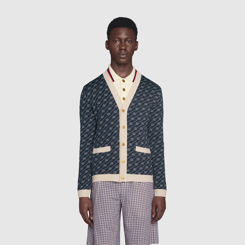  [GUCCI] 구찌 GG 사선형 코튼 실크 가디건 660290 XKBWA 4492