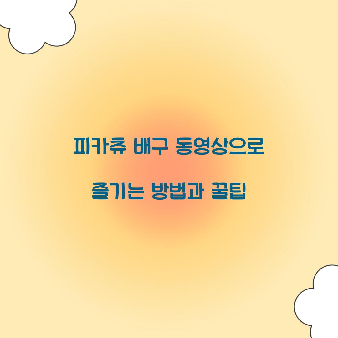 피카츄 배구