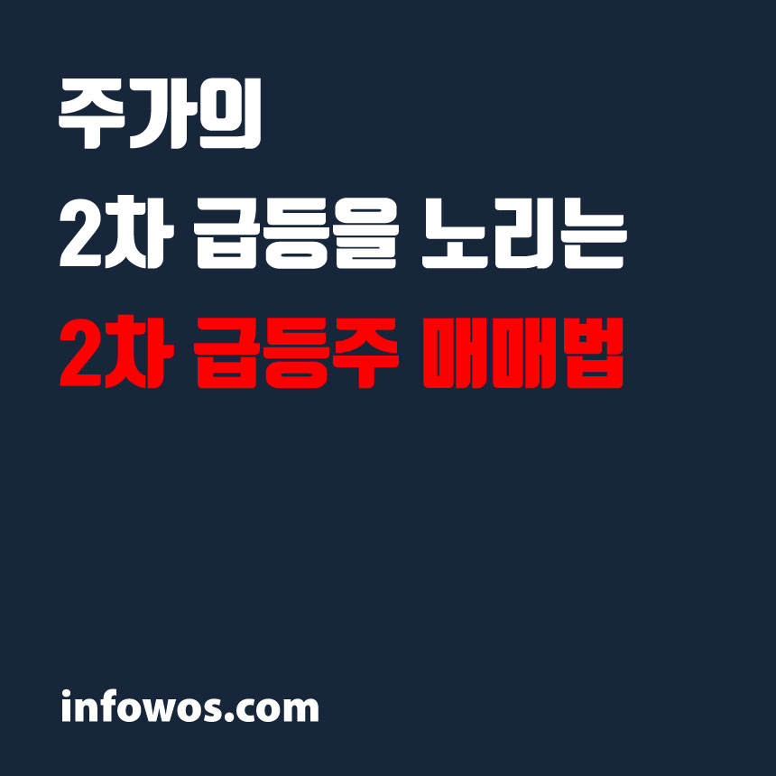 주가의 2차 급등을 노리는 매매법 (2차 급등주 매매법)