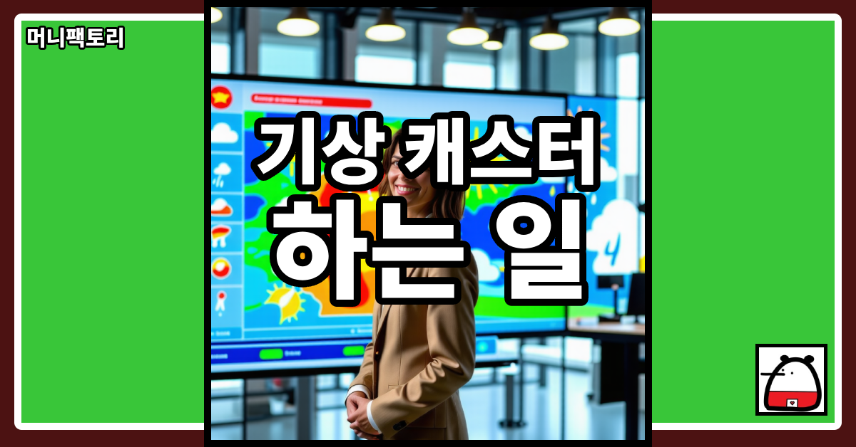 기상캐스터하는일