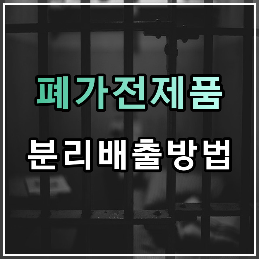  냉장고 세탁기 TV 청소기 외 폐가전제품 무상수거로 배출하는 방법
