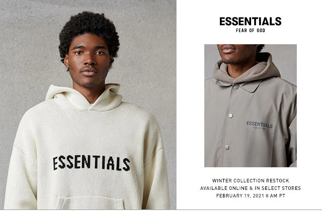  피어오브갓 에센셜 리스탁 팍선, 팩선 공식 발표 ( 피오갓 이센셜 Fear Og God Essentials ) 휴...(스트릿 패션,  제리 로렌조 패션, 피어오브갓 에센셜 직구 방법, 사이즈, 후드, 바지, 스웬 팬츠, 스웻 ..