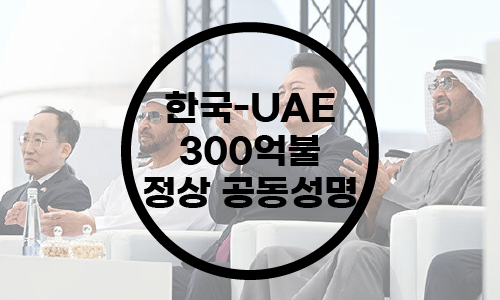  한-UAE 정상 공동성명/300억불 투자/UAE 바라카 원전 원자력발전소