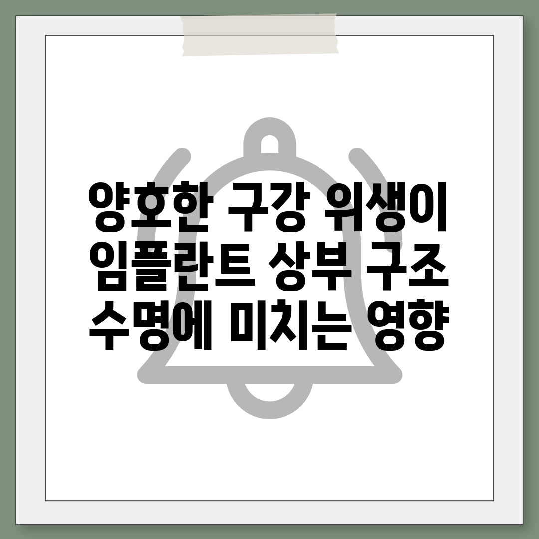 양호한 구강 위생이 임플란트 상부 구조 수명에 미치는 