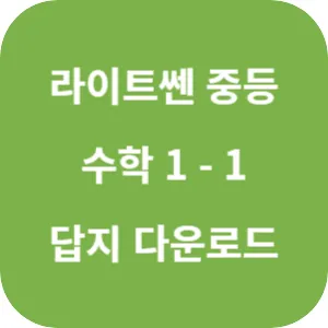 라이트쎈 중등 수학 1-1 답지 섬네일