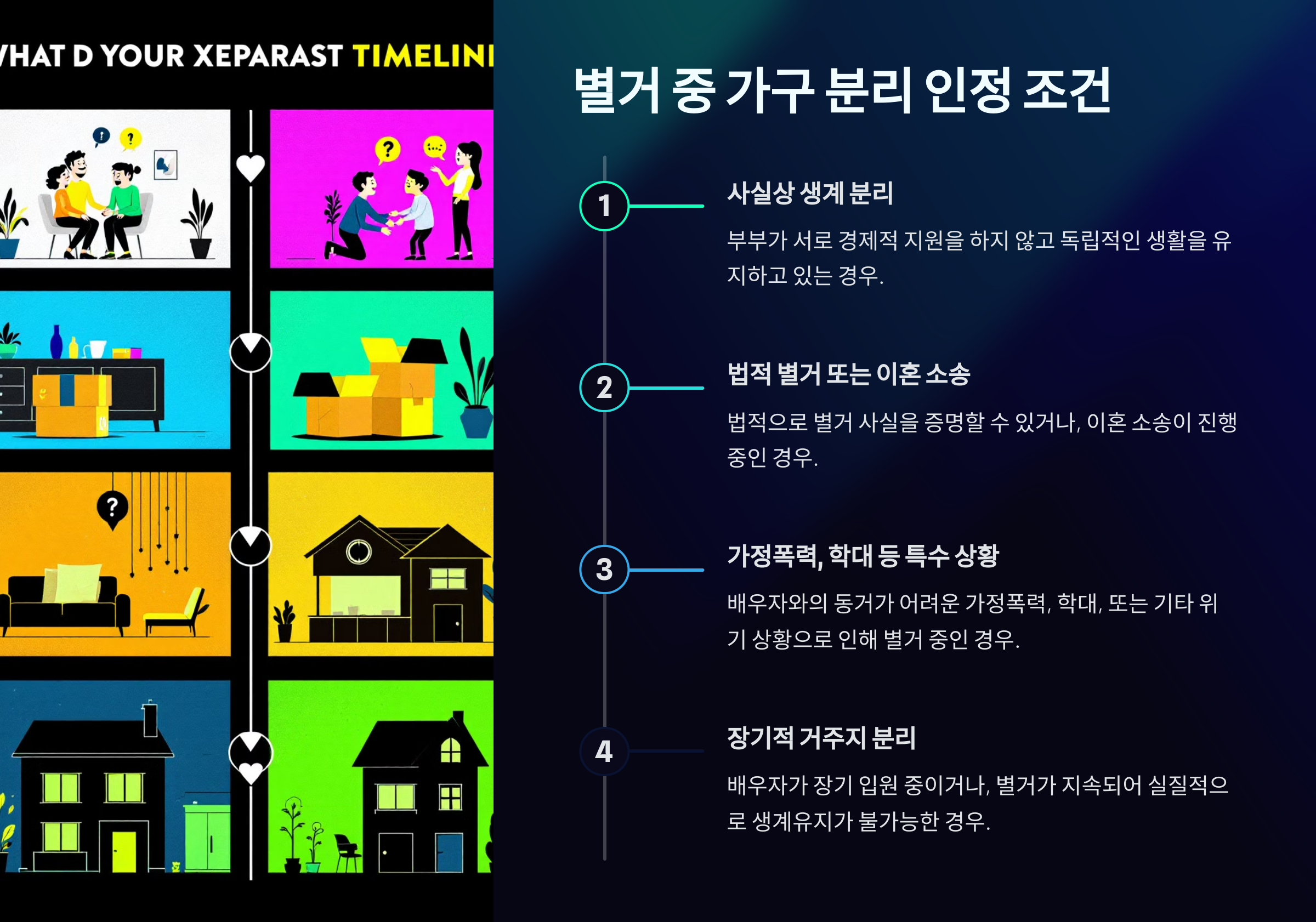 별거 중 가구 분리 인정 조건