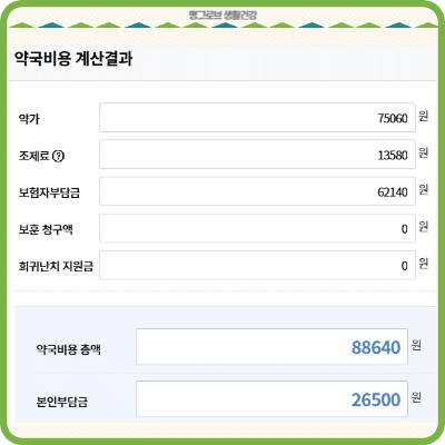비리어드정 30일치 약제비