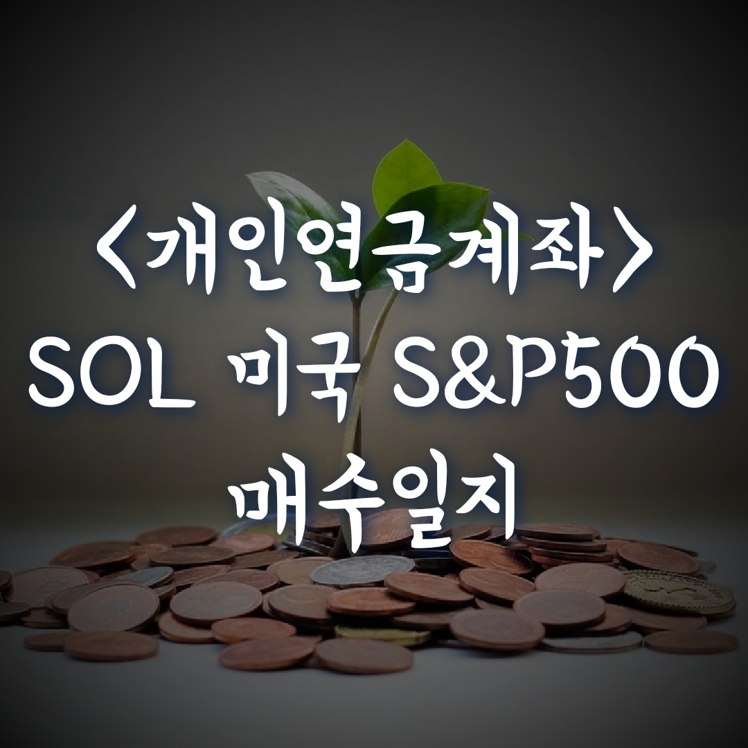  개인연금계좌, SOL 미국 S&P500 추가 매수