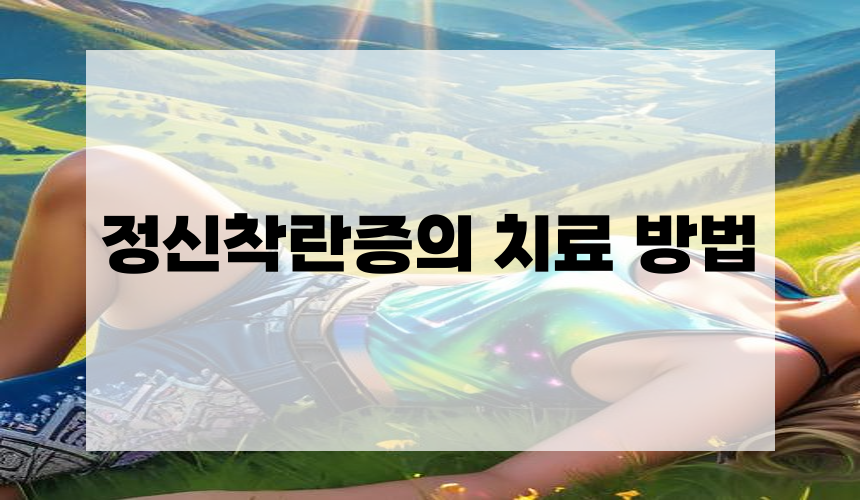 정신착란증의 치료 방법