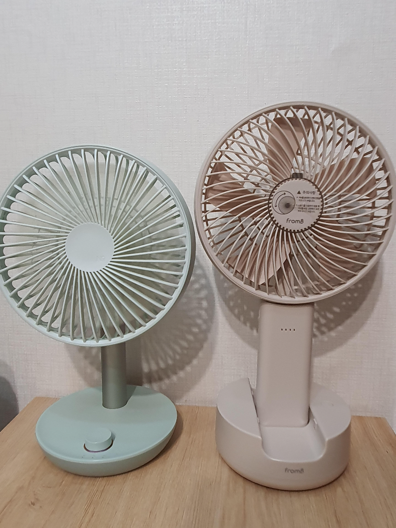  휴대용 선풍기 프롬비 빅팬 그리고 루메나 팬스탠드 3+ 비교