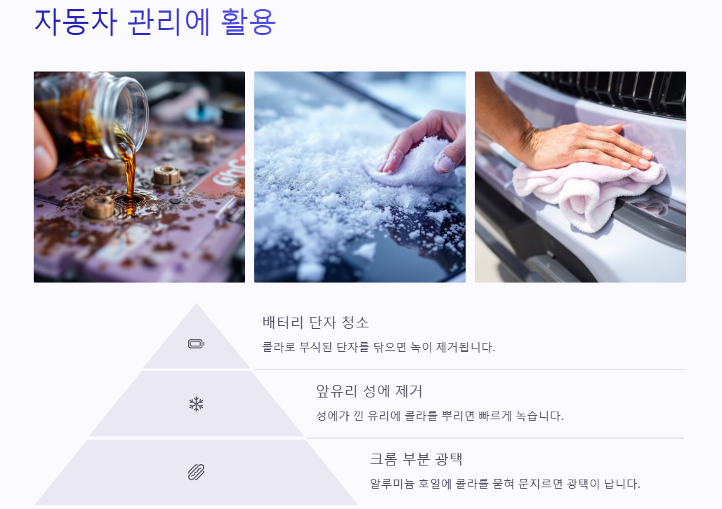남은 콜라 활용(이용)법 10가지: 청소,세탁,요리,광택,정원관리