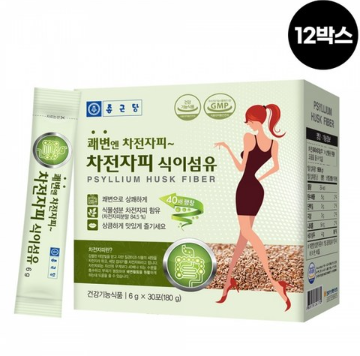  종근당 차전자피 식이섬유 30개입 180g, 12개