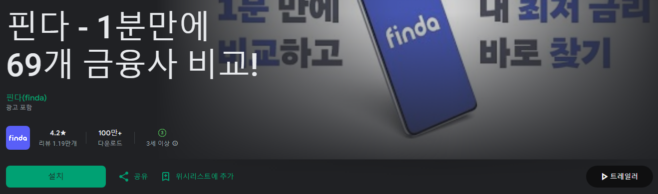 핀다, 1분만에 69개 금융사 비교!, 예금, 보험, 대출, 신용카드 등, 대출이자 계산기, 연말정산 계산기, 대출 갈아타기 계산기, 전월세 계산기, 예금 계산기, 적금 계산기 6 핀다, 1분만에 69개 금융사 비교!, 예금, 보험, 대출, 신용카드 등 다양한 금융 상품을 한눈에