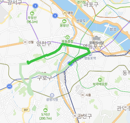  [서울] 6640A / 6640B 버스 노선, 시간표 :  신정동, 신도림역, 구로역, 개봉역