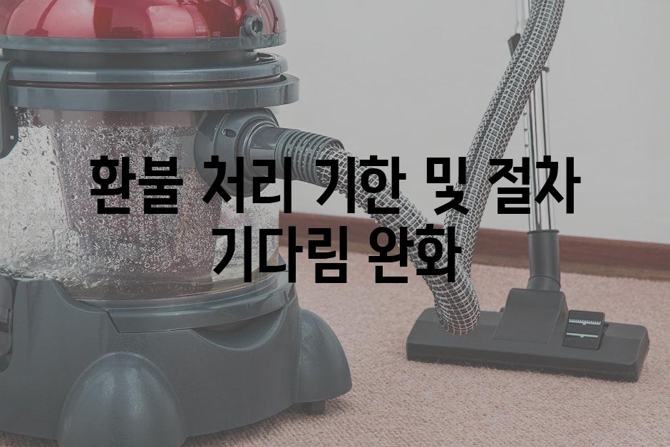 환불 처리 기한 및 절차 기다림 완화