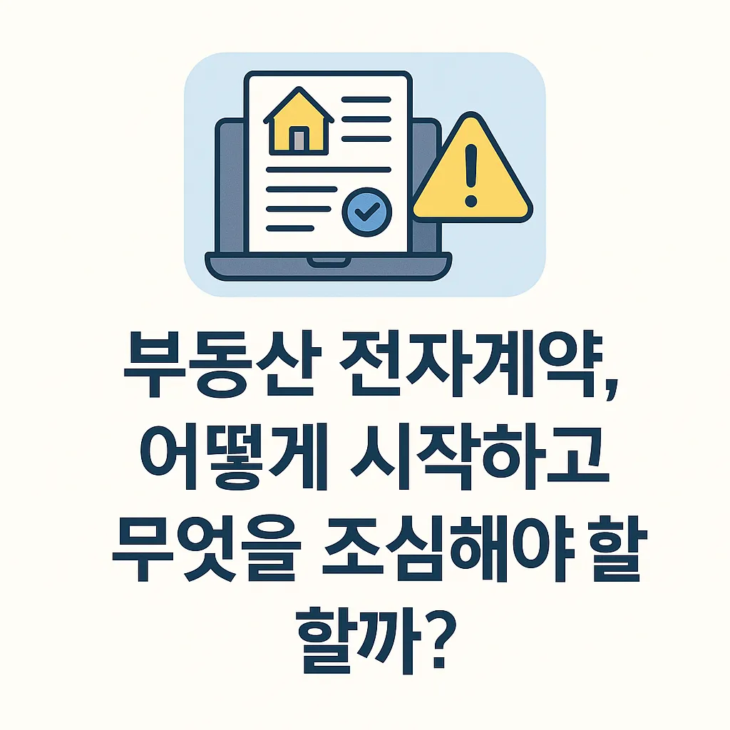부동산 전자계약, 어떻게 시작하고 무엇을 조심해야 할까?