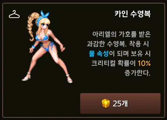소드 마스터 스토리 카인의 수영복 코스튬