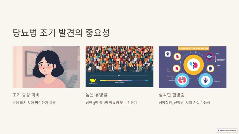 당뇨병 조기 발견의 중요성