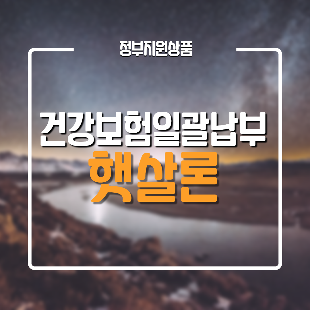  건강보험일괄납부 햇살론 보완하여 진행가능