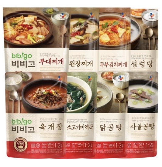  비비고 즉석국 찌개 부대찌개 된장찌개 두부김치찌개 설렁탕 육개장 소고기미역국 닭곰탕 사골곰탕