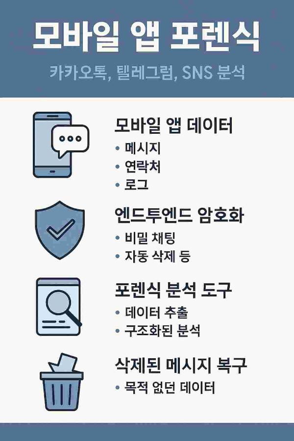 모바일 앱 포렌식 – 카카오톡, 텔레그램, SNS 분석