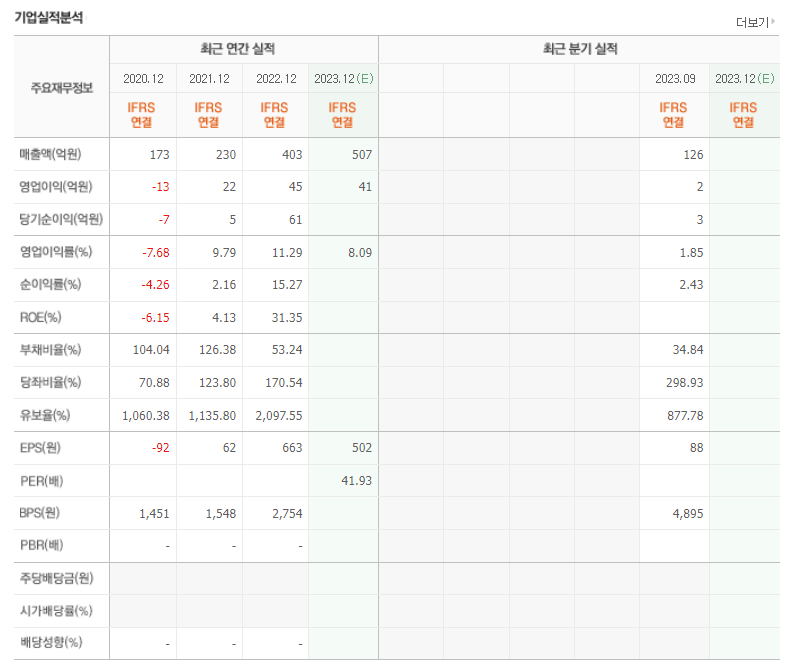 레뷰코퍼레이션 기업실적