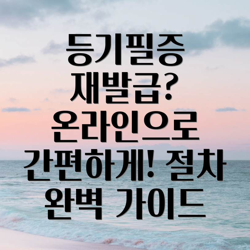 등기필증 재발급