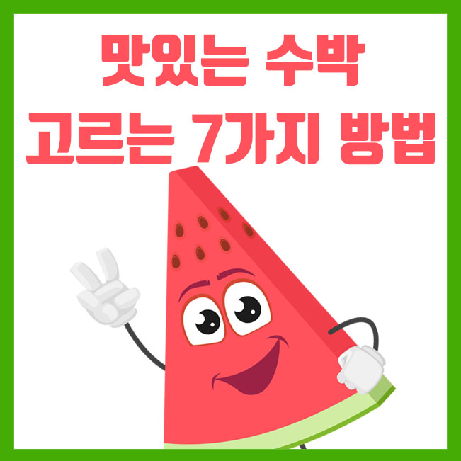  맛있는 수박 고르는 7가지 방법 및 수박 보관법