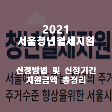 서울시 청년 월세 지원 신청방법 이미지입니다.