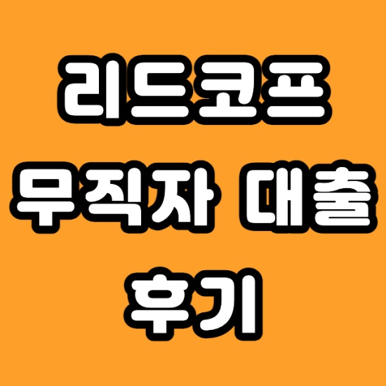 리드코프 무직자 대출 후기 (조건, 서류, 추가 대출까지)