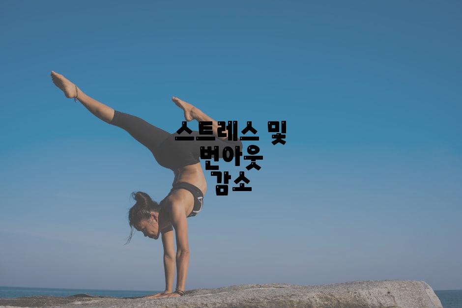 스트레스 및 번아웃 감소