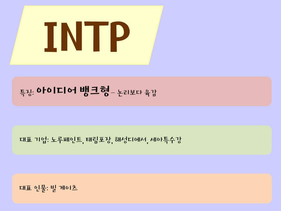 논리보다 육감형 intp