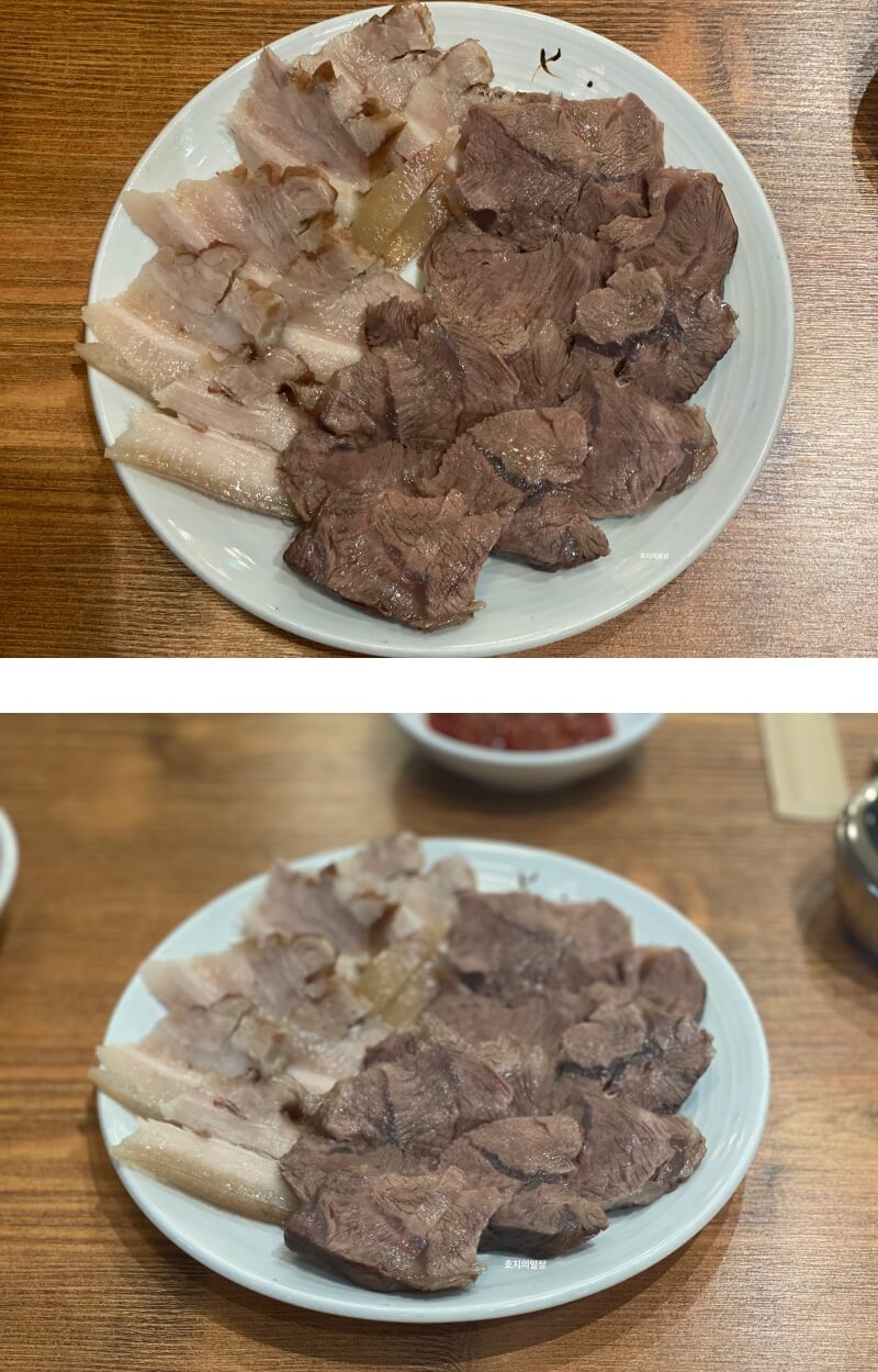 고양 스타필드 냉면 맛집 의평옥 - 제육 편육 반반