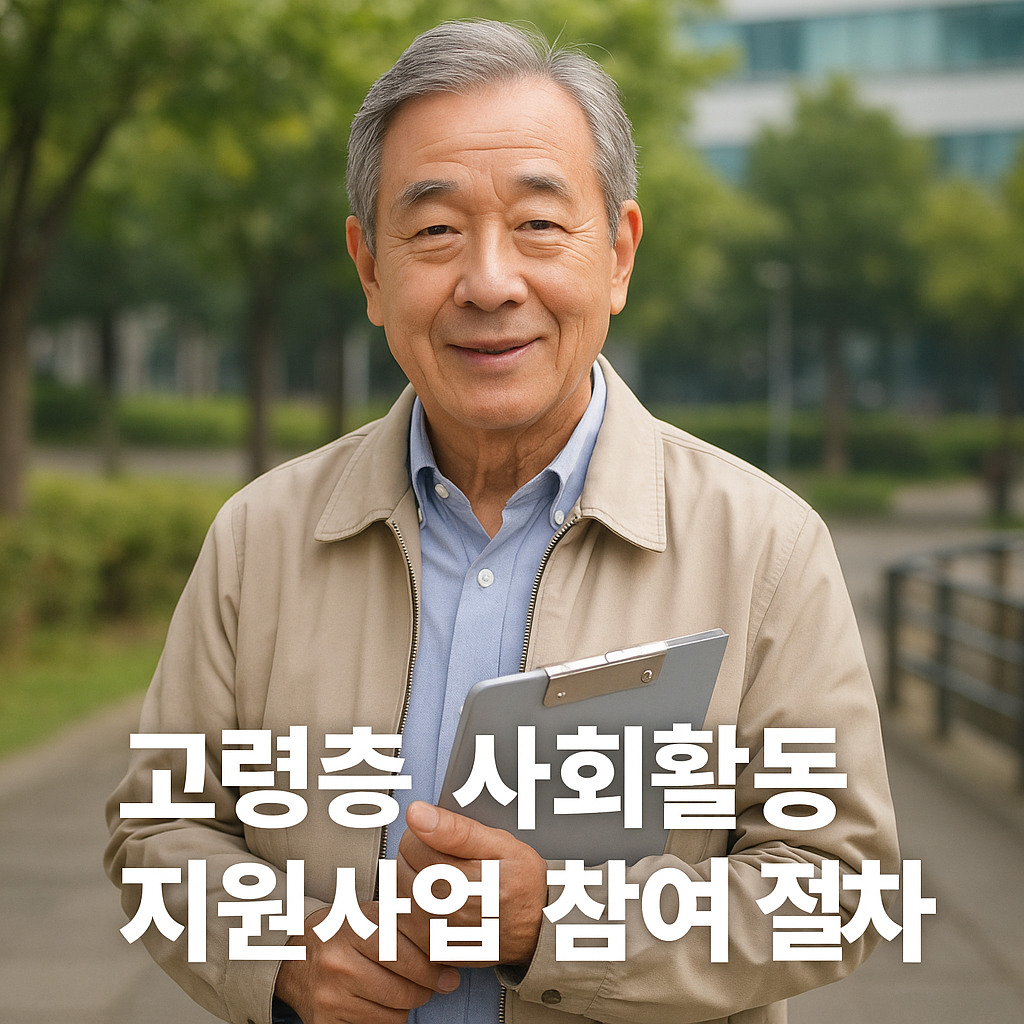 고령층 사회활동 지원사업 참여 절차