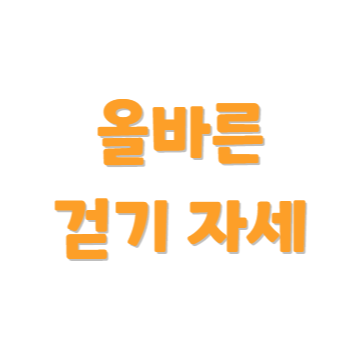 올바른 걷기 자세