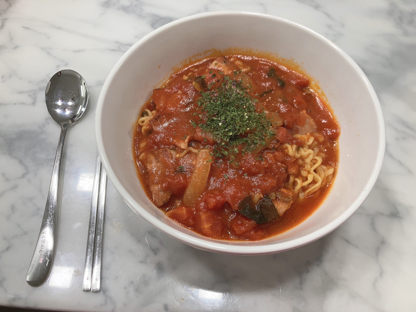  [집종원 레시피] 홍콩 싱흥유옌 토마토라면 한국식 레시피