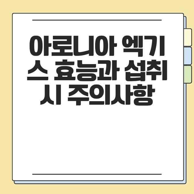 아로니아 엑기스 효능과 섭취 시 주의사항