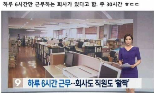  하루 6시간 근무하는 한국회사