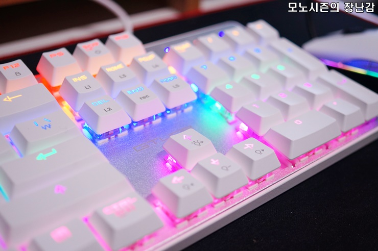  한성 기계식 키보드 GTune GK360 Rainbow 축교환[갈축화이트] 리뷰