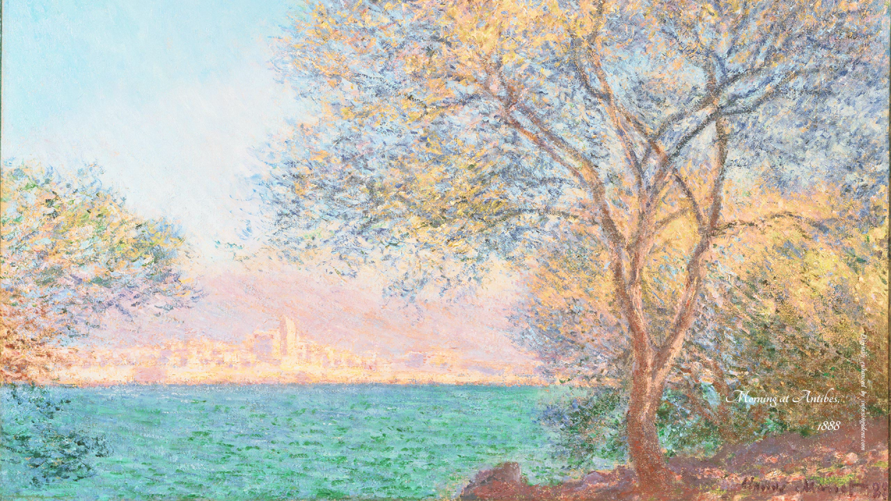 14 앙티브의 아침 C - Claude Monet 명화배경화면