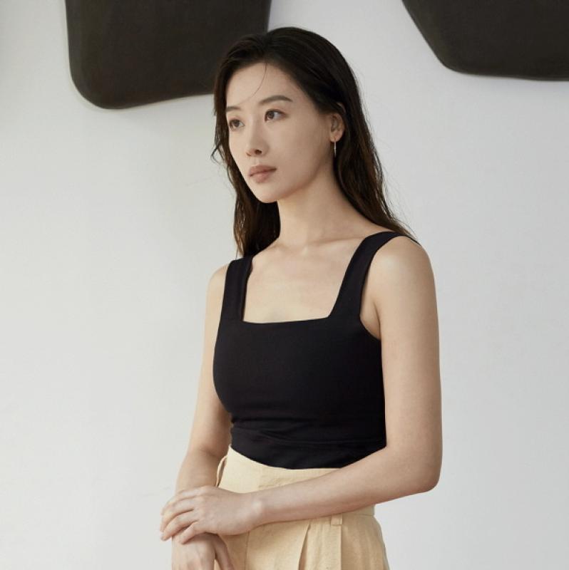 원리추얼 스퀘어 슬리브리스 크롭탑 2종