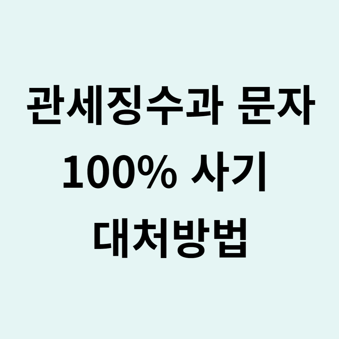 관세징수과 문자