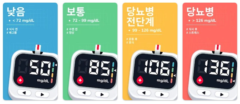 혈당 & 혈압 기록계앱 기능