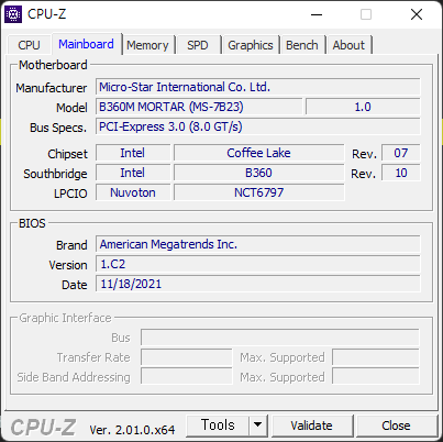 CPU-Z 사양 보기