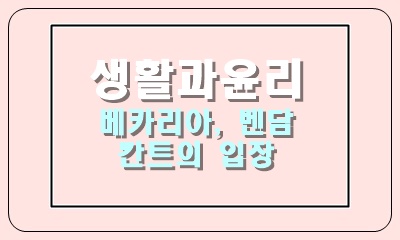  형벌에 대한 베카리아, 벤담, 칸트의 입장