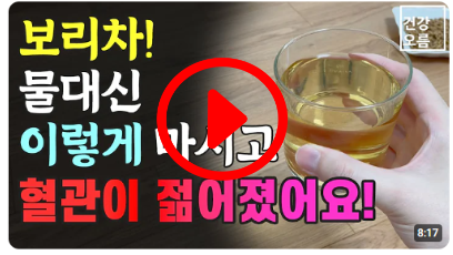 보리차를 물대신 이렇게 마시면 혈관이