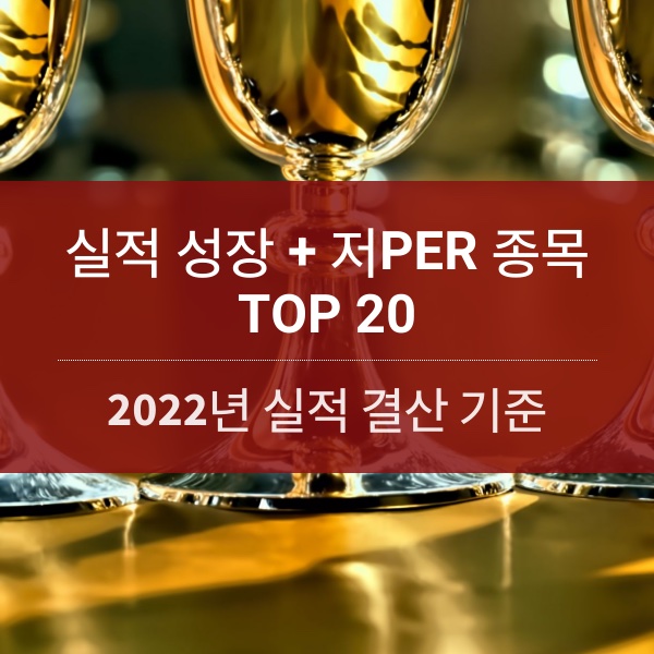 [2023] 2022년 실적 결산&hellip;&#39;실적 성장 + 저PER&#39; 종목 TOP 20