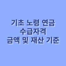 노령연금 수급자격 재산