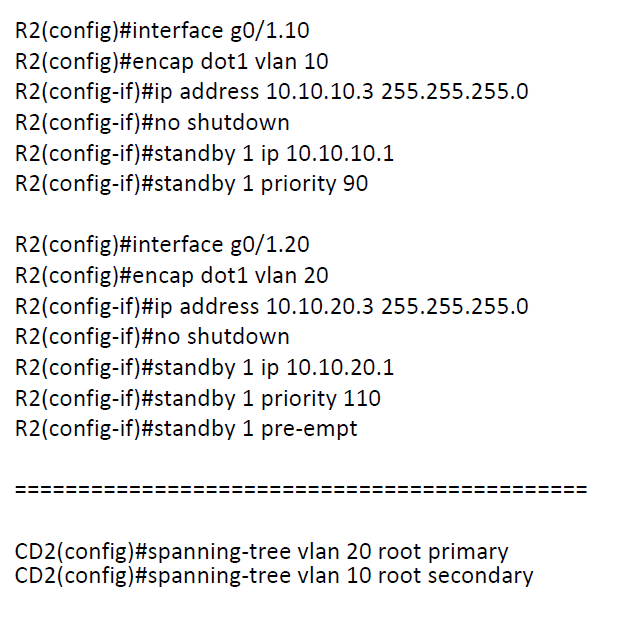 STP와 HSPR 정렬 CLI - 2